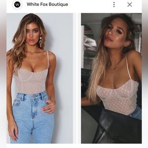 White fox boutique bodysuit size XS